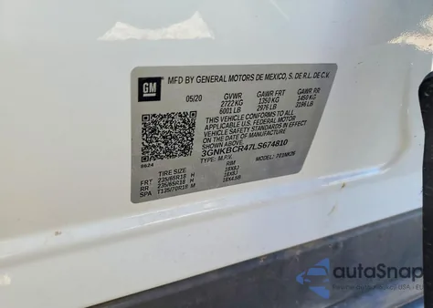 2020 Chevrolet Blazer 2Lt z USA, uszkodzony, nr VIN 3GNKBCR47LS674810